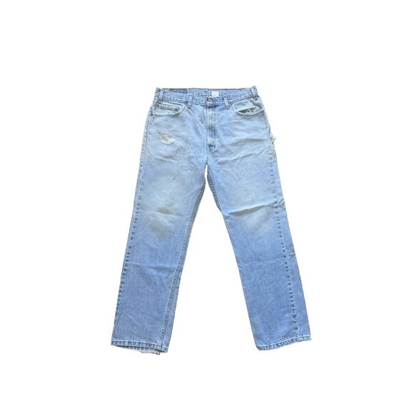 Vintage Levis 505 Jeans Mens 36x30 Regular Fit Straight Leg Distressed 90s Denim - Picture 1 of 7